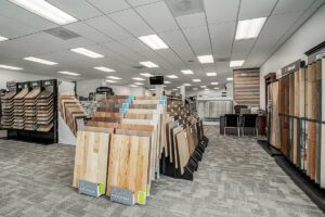 Variety of flooring products at showroom | Flooring and More